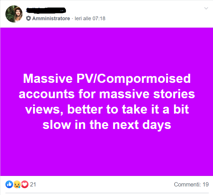 massive story views compromised